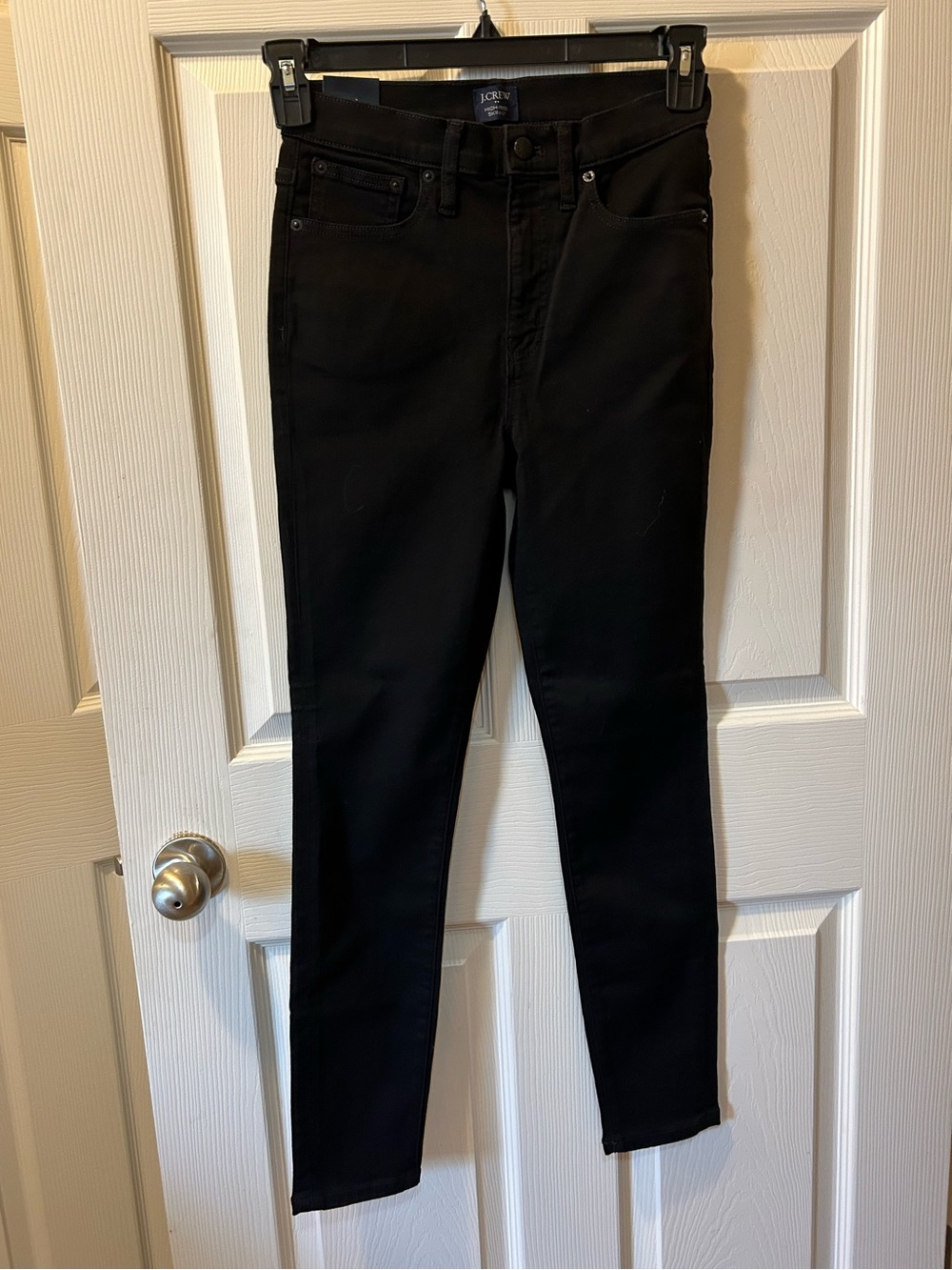 J. Crew Size 27 Black High-Rise Skinny Jeans 27 Inch Inseam NWT